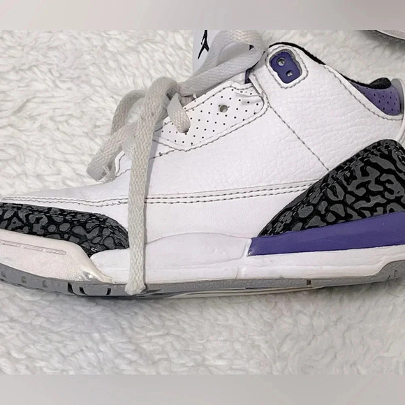 Nike Air Jordan 3 Retro TD Dark Iris size 10C miniature version Jordan 3 release - Picture 7 of 12